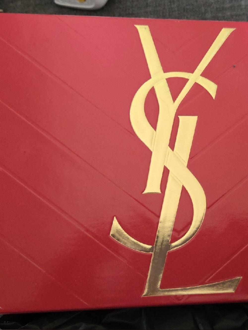 Yves Saint Laurent Vibrant Red Box with Gold Monogram